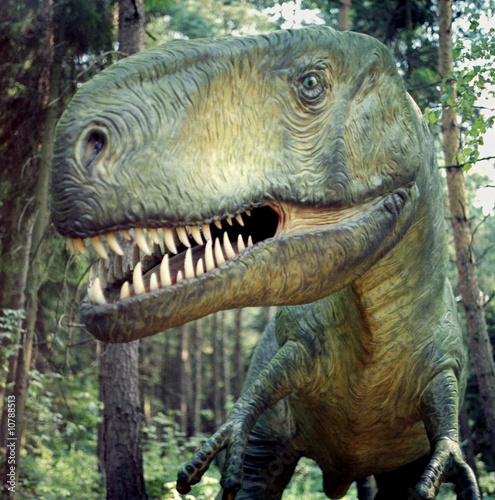 Nowoczesny obraz na płótnie trex dinosaurier modell lebengross