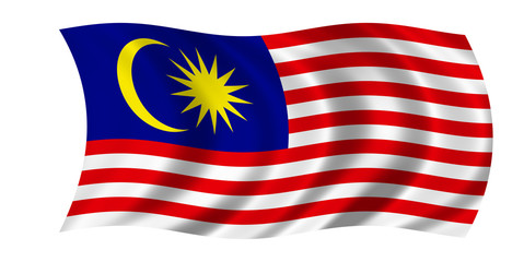 Wall Mural - malaysia fahne flag