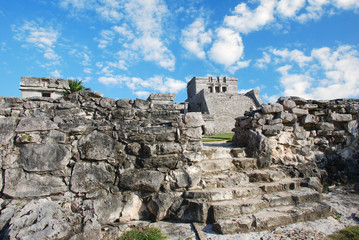 Tulum ruins in Mexico. El Castillo de Tulum