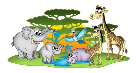 Sticker - Group of African animals