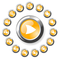 Media player vector iconset