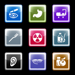 Sticker - Color screen web icons, set 15