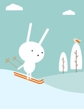 Bunny Skiing
