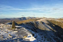 Summit Of Coniston Old Man In Winter