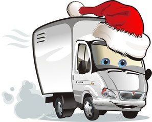 Vector Christmas delivery truck