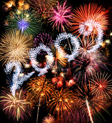 Wall Mural - year 2009 fireworks