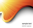 canvas print picture - sunrays and wave vector