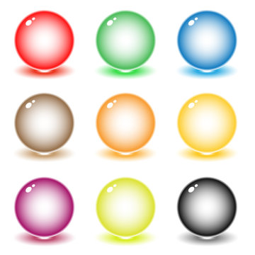 Vector coloured spheres illustration. Simply change.