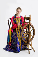 Girl With Spinning Wheel