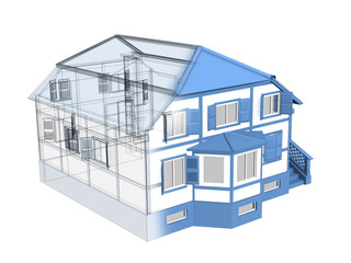 3d sketch of a house