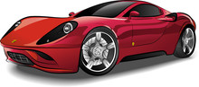 Drawing Of The Red Car