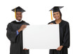 © Stephen Coburn - Man and Woman Graduation Sign