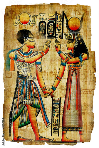 Naklejka na szybę ancient egyptian papyrus