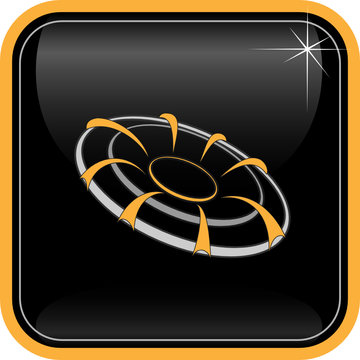 Vector abstract internet icon. Orange set. Simply change.