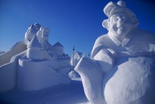Snow Sculpture Of The Man