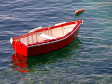 A Red Rowing Boat