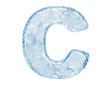 canvas print picture - Ice font. Letter C.Upper case