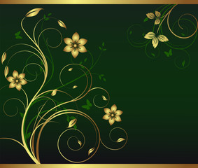 Sticker - Floral vector background