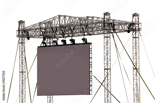 Fényképezés  Gigantic Outdoor Screen Isolated on White