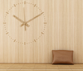 wood clock