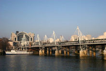 Hungerford Bridge Over River Thames