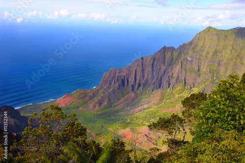 Foto-Leinwand ohne Rahmen - Kalalau Valley on the Na Pali Coast of Kauai (von Kenneth Sponsler)