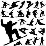 snowboard set vector