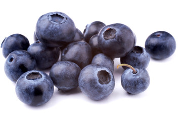 Blueberries isolated on a white