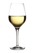 A glass of white wine, isolated on white background