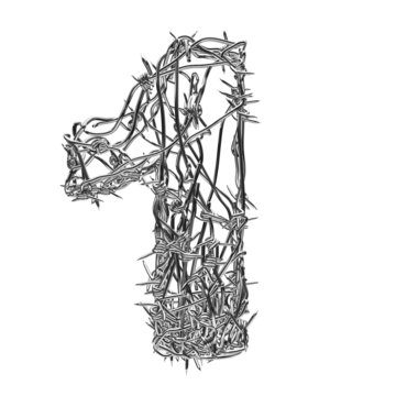 Barbed wire font 1