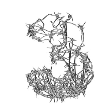 Barbed wire font 3
