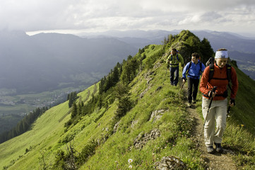 bergwandern an der kanzelwand