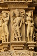 Hindu figures decorating an ancient Temple at Khajuraho