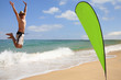 Sommerurlaub - Beachflag für Ihren Werbetext