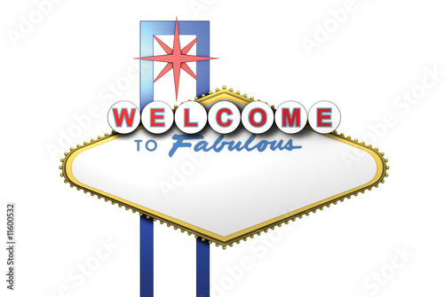 Foto Las Vegas Blank Sign Front with Star