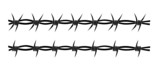 Set of two barbed wire tribal tattoos