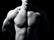 Body Of Man With Muscular Fit Torso