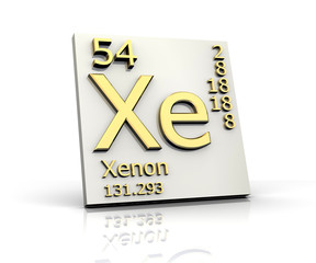 Wall Mural - Xenon form Periodic Table of Elements