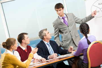 Canvas Print - Serious meeting