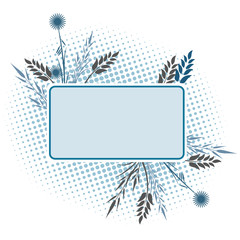 Canvas Print - floral frame for text