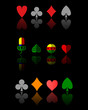 spielkarten symbole (black background)