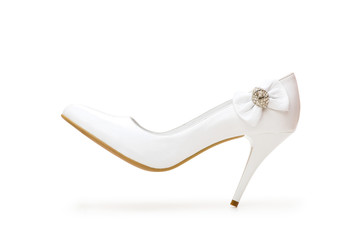 Woman shoes isolated on the white background