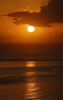 Round sun, sunset, Tahiti, French Polynesia