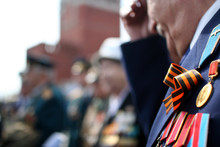 Old Veteran At The Red Square, Moscow