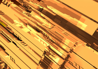 Wall Mural - Tech Background Gold