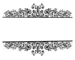 Sticker - Vector illustration of a floral border