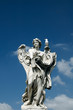 angel and bird in rome  on st. angel castle bridge, rome.