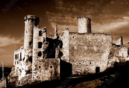 Naklejka na drzwi Castle- Ogrodzieniec- Poland