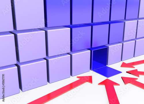 3D abstract image.Uniqueness concept.