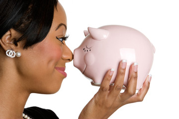 Poster - Piggy Bank Woman